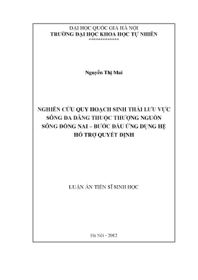 Nghiên Cứu Quy Hoạch Sinh Thái Lưu Vực Sông Đa Dâng: Ứng