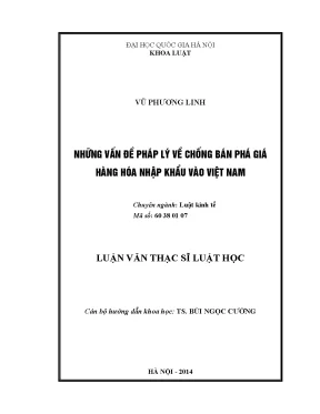 Pháp Luật Chống Bán Phá Giá Hàng Nhập Khẩu Vào Việt Nam