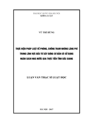 Nghiên cứu pháp luật về phòng chống tham nhũng trong đầu