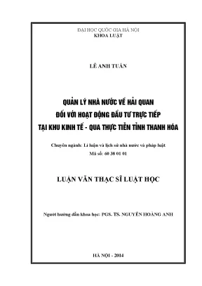 Quản lý nhà nước về hải quan đối với đầu tư trực tiếp 