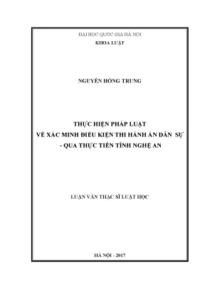 Nghiên cứu thực hiện pháp luật về xác minh điều kiện thi