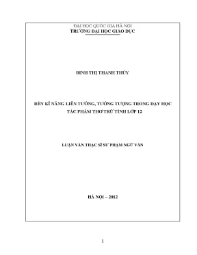 Rèn Kỹ Năng Liên Tưởng và Tưởng Tượng Trong Dạy Thơ Lớp 12