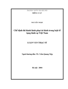 Nghiên cứu thi hành hình phạt tử hình trong luật tố tụng