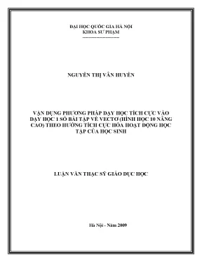 Phương Pháp Dạy Học Tích Cực Trong Dạy Vectơ Hình Học 10