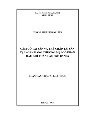 Cầm Cố và Thế Chấp Tài Sản Tại GP Bank: Nghiên Cứu Luận