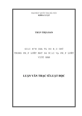 Giới Hạn Tự Do Báo Chí Trong Pháp Luật Việt Nam và Một