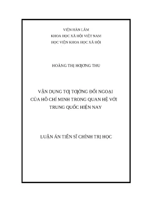 Vận Dụng Tư Tưởng Đối Ngoại Hồ Chí Minh Trong Quan Hệ
