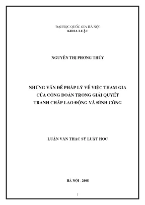 Tham Gia Của Công Đoàn Trong Giải Quyết Tranh Chấp Lao