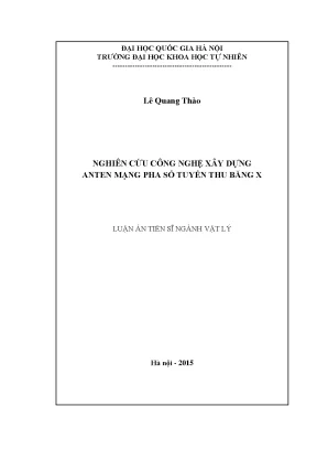 Nghiên cứu công nghệ anten mạng pha số tuyến thu băng X