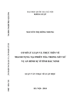 Nghiên cứu về tranh tụng tại phiên tòa hình sự ở Bắc Ninh