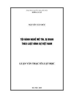 Tội Hành Nghề Mê Tín Dị Đoan Theo Luật Hình Sự Việt Nam