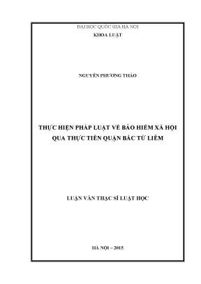 Thực hiện pháp luật bảo hiểm xã hội tại quận Bắc Từ Liêm