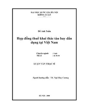 Hợp đồng thuê khai thác tàu bay dân dụng tại Việt Nam: