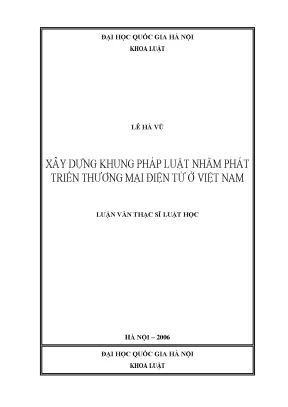Xây Dựng Khung Pháp Luật Phát Triển Thương Mại Điện Tử