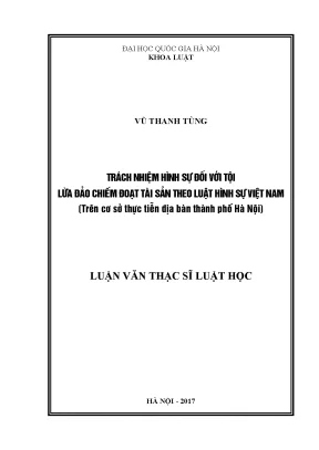 Trách Nhiệm Hình Sự Đối Với Tội Lừa Đảo Chiếm Đoạt Tài
