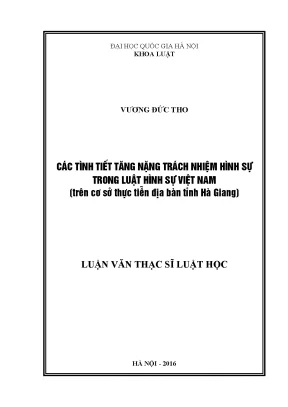 Tình Tiết Tăng Nặng Trách Nhiệm Hình Sự Trong Luật Hình