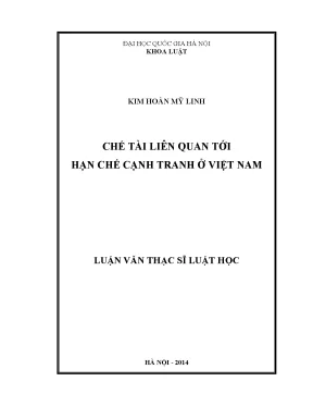 Chế Tài Liên Quan Đến Hạn Chế Cạnh Tranh Tại Việt Nam