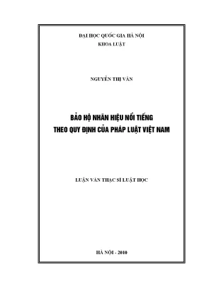 Bảo hộ nhãn hiệu nổi tiếng theo pháp luật Việt Nam