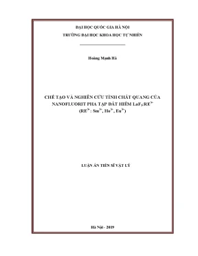 Nghiên cứu tính chất quang của nanofluorit pha tạp đất