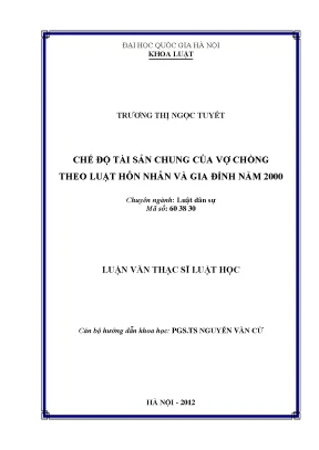 Chế Độ Tài Sản Chung Của Vợ Chồng Theo Luật Hôn Nhân Và