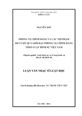 Phòng Vệ Chính Đáng và Tội Phạm Vượt Quá Giới Hạn Theo
