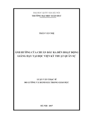 Ảnh hưởng của chuẩn đầu ra đến giảng dạy tại Học viện Kỹ