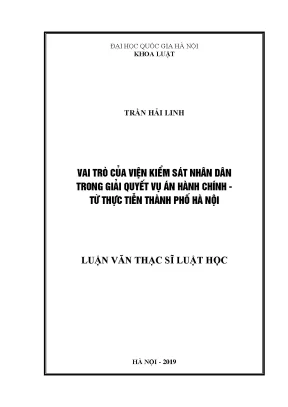 Vai trò của Viện Kiểm sát Nhân dân trong giải quyết vụ