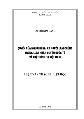Quyền của Người Bị Hại và Người Làm Chứng trong Luật