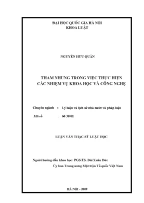 Tham Nhũng Trong Khoa Học và Công Nghệ: Thực Trạng và