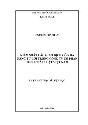 Kiểm Soát Giao Dịch Tư Lợi Trong Công Ty Cổ Phần Theo