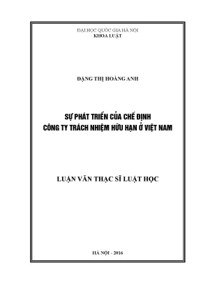 Sự Phát Triển Chế Định Công Ty Trách Nhiệm Hữu Hạn Tại