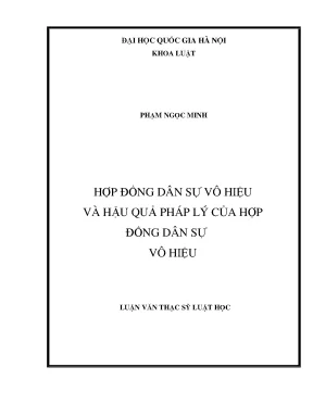 Hợp đồng dân sự vô hiệu: Khái niệm và Hậu quả pháp lý