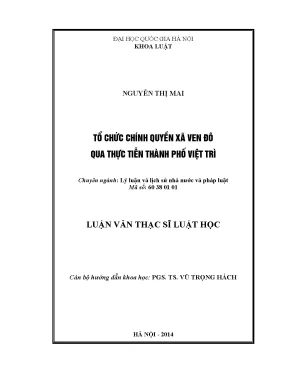 Tổ Chức Chính Quyền Xã Ven Đô Tại Thành Phố Việt Trì: