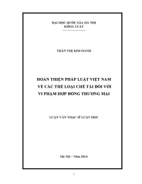 Hoàn thiện pháp luật Việt Nam về chế tài vi phạm hợp
