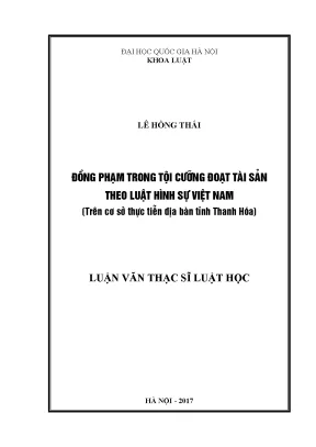 Đồng Phạm Trong Tội Cưỡng Đoạt Tài Sản Theo Luật Hình Sự