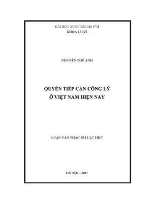 Quyền Tiếp Cận Công Lý ở Việt Nam: Thực Trạng và Giải Pháp