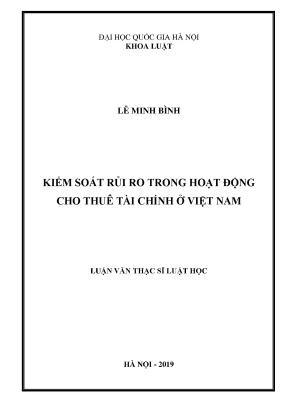 Kiểm Soát Rủi Ro Trong Hoạt Động Cho Thuê Tài Chính Tại