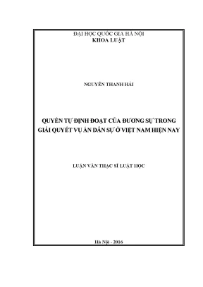 Quyền Tự Định Đoạt Của Đương Sự Trong Giải Quyết Vụ Án