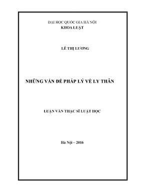 Những Vấn Đề Pháp Lý Về Ly Thân Tại Việt Nam