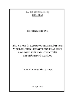 Bảo vệ người lao động trong lĩnh vực việc làm và tiền
