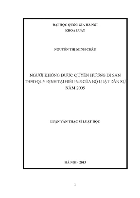 Người Không Được Quyền Hưởng Di Sản Theo Điều 643 Bộ
