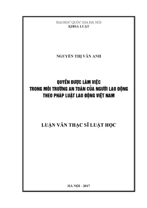 Quyền làm việc an toàn của người lao động theo pháp luật