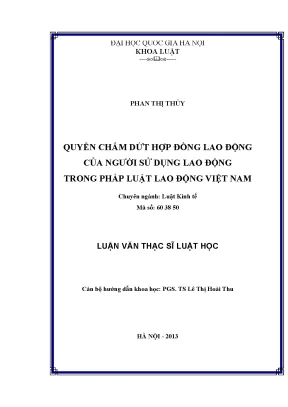 Quyền chấm dứt hợp đồng lao động của người sử dụng lao