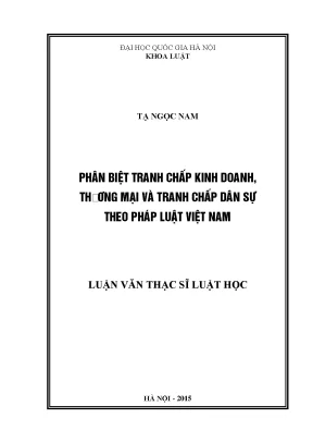 Phân Biệt Tranh Chấp Kinh Doanh Thương Mại và Dân Sự