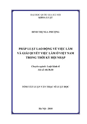 Pháp Luật Lao Động và Giải Quyết Việc Làm ở Việt Nam