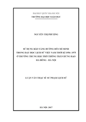Sử Dụng Bảo Tàng Đường Hồ Chí Minh Trong Dạy Học Lịch Sử