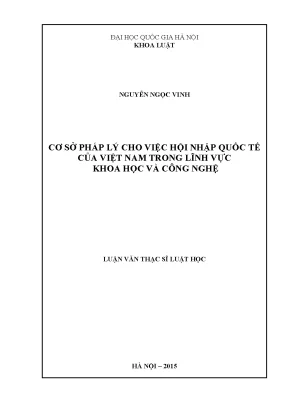 Cơ Sở Pháp Lý Hội Nhập Quốc Tế Của Việt Nam Trong Khoa