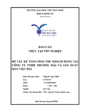 Phân Tích Kế Toán Phải Thu Khách Hàng Tại Công Ty TNHH