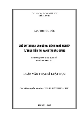 Chế Độ Tai Nạn Lao Động và Bệnh Nghề Nghiệp Tại Bắc