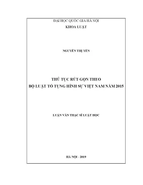 Thủ Tục Rút Gọn Trong Bộ Luật Tố Tụng Hình Sự Việt Nam 2015